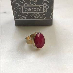 Baroni | Gold Oval Ruby Ring